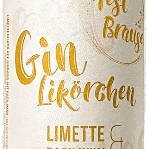 Ginlikörchen mit Limette & Basilikum